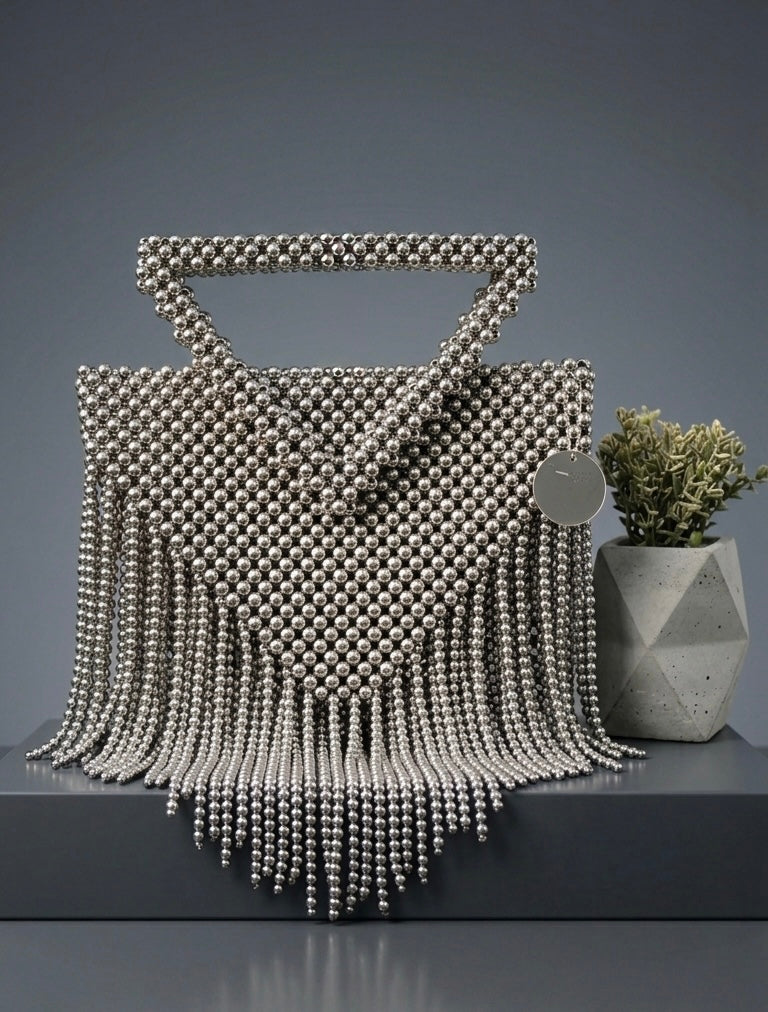 DANGLE TRIANGLE - METAL BEAD BAG