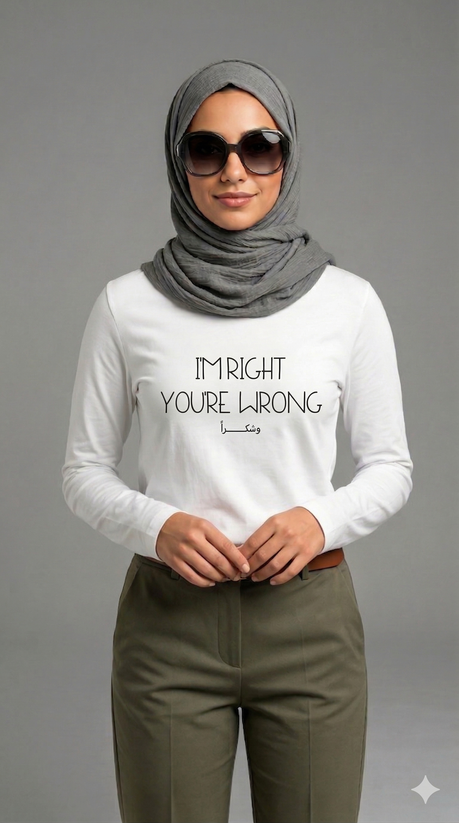I'M RIGHT YOU'RE WRONG - MARV LONG SLEEVE REGULAR FIT SHIRT
