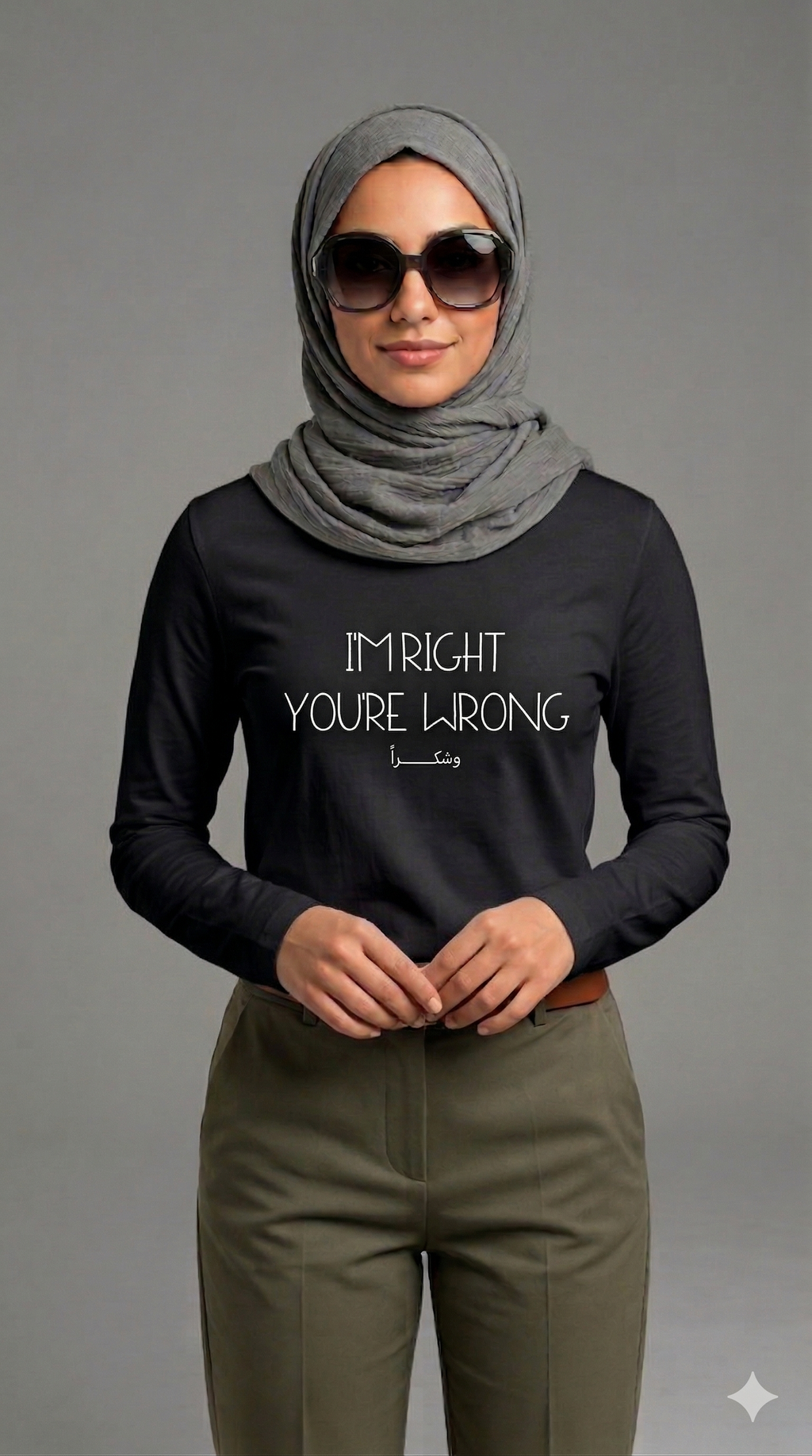 I'M RIGHT YOU'RE WRONG - MARV LONG SLEEVE REGULAR FIT SHIRT