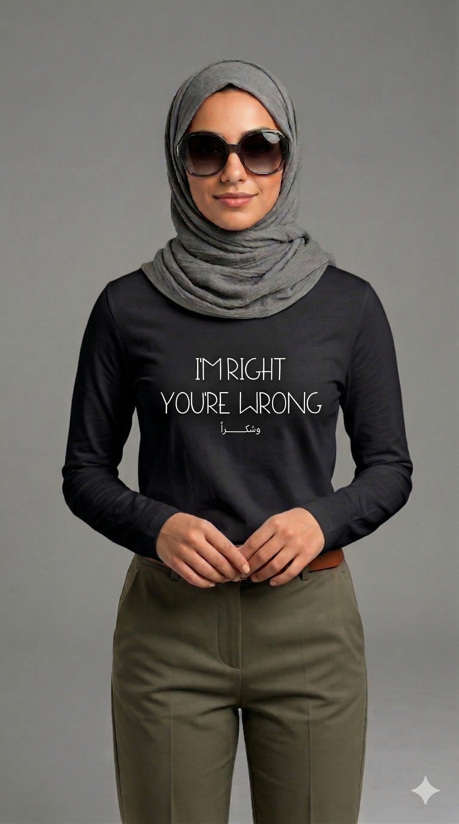 I'M RIGHT YOU'RE WRONG - MARV LONG SLEEVE REGULAR FIT SHIRT